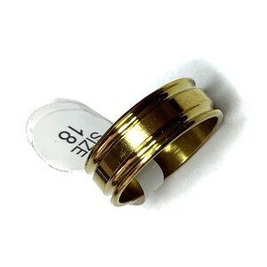Stainless Steel Gold tone Ring size 18 NEW Jewelry Accessories Fashion Design